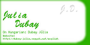 julia dubay business card